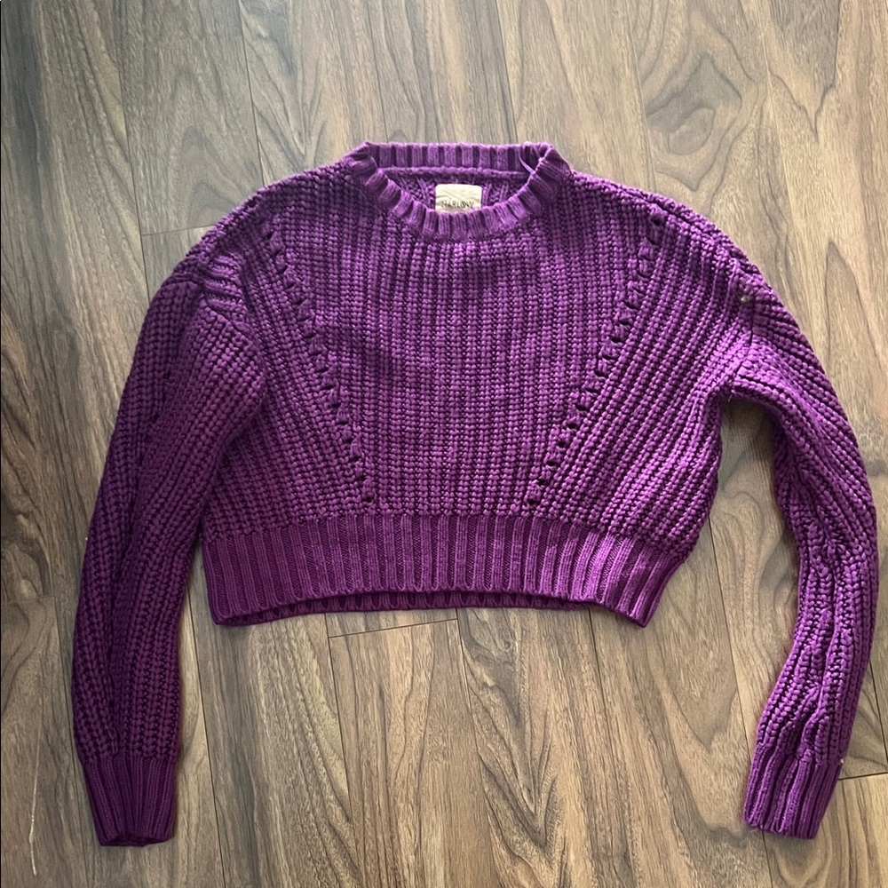 Harlow Rich Purple Knit Sweater